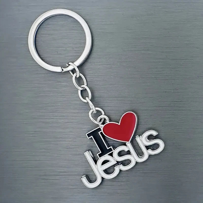 Llavero de Metal I LOVE JESUS | La Fe que te Acompaña