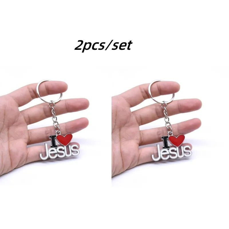 Llavero de Metal I LOVE JESUS | La Fe que te Acompaña