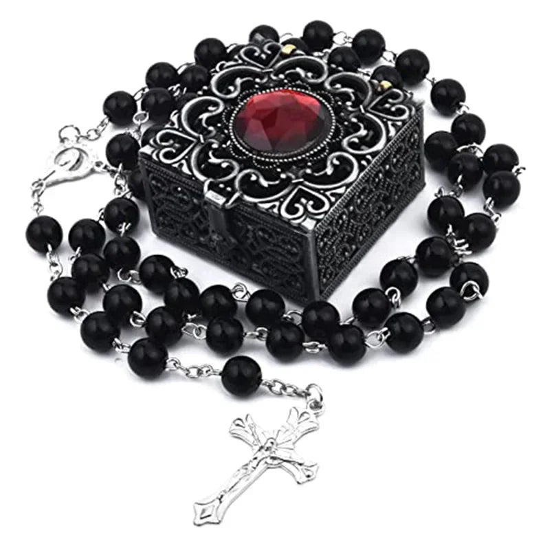 ROSARIO Católico con Caja Artesanal [6 modelos diferentes a elgir]