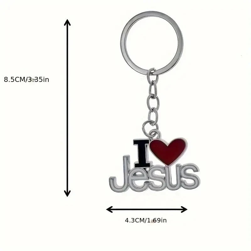 Llavero de Metal I LOVE JESUS | La Fe que te Acompaña