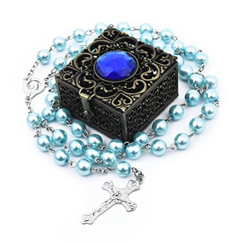 ROSARIO Católico con Caja Artesanal [6 modelos diferentes a elgir]