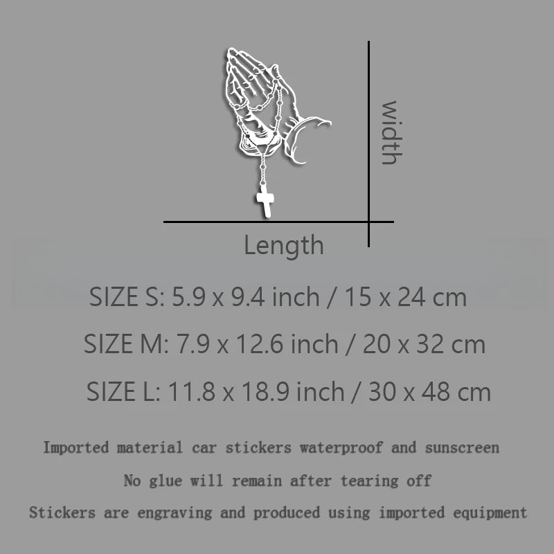 Pegatina oración cristiana | 6 colores x 3 tamaños distintos a elegir