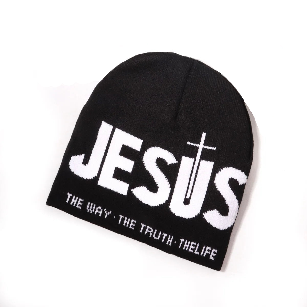 Gorro de lana con el nombre de JESÚS · The way · The truth · The life [5 colores  elegir]