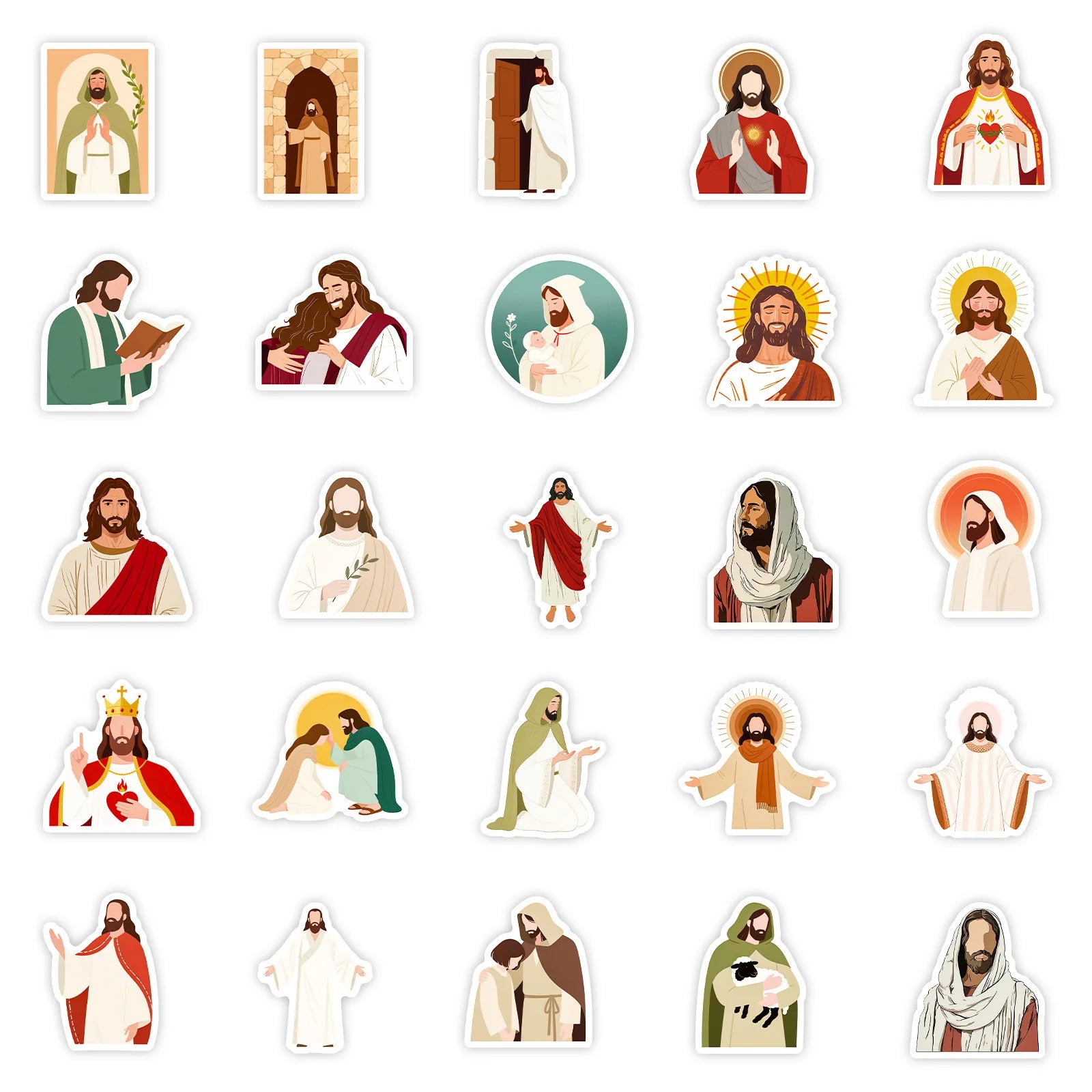 Pack 50 pegatinas religiosas diferentes