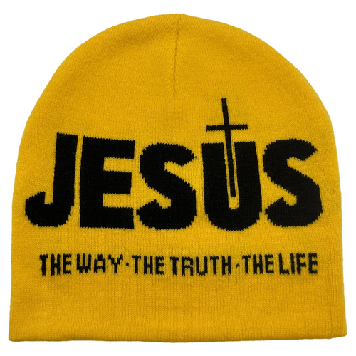 Gorro de lana con el nombre de JESÚS · The way · The truth · The life [5 colores  elegir]