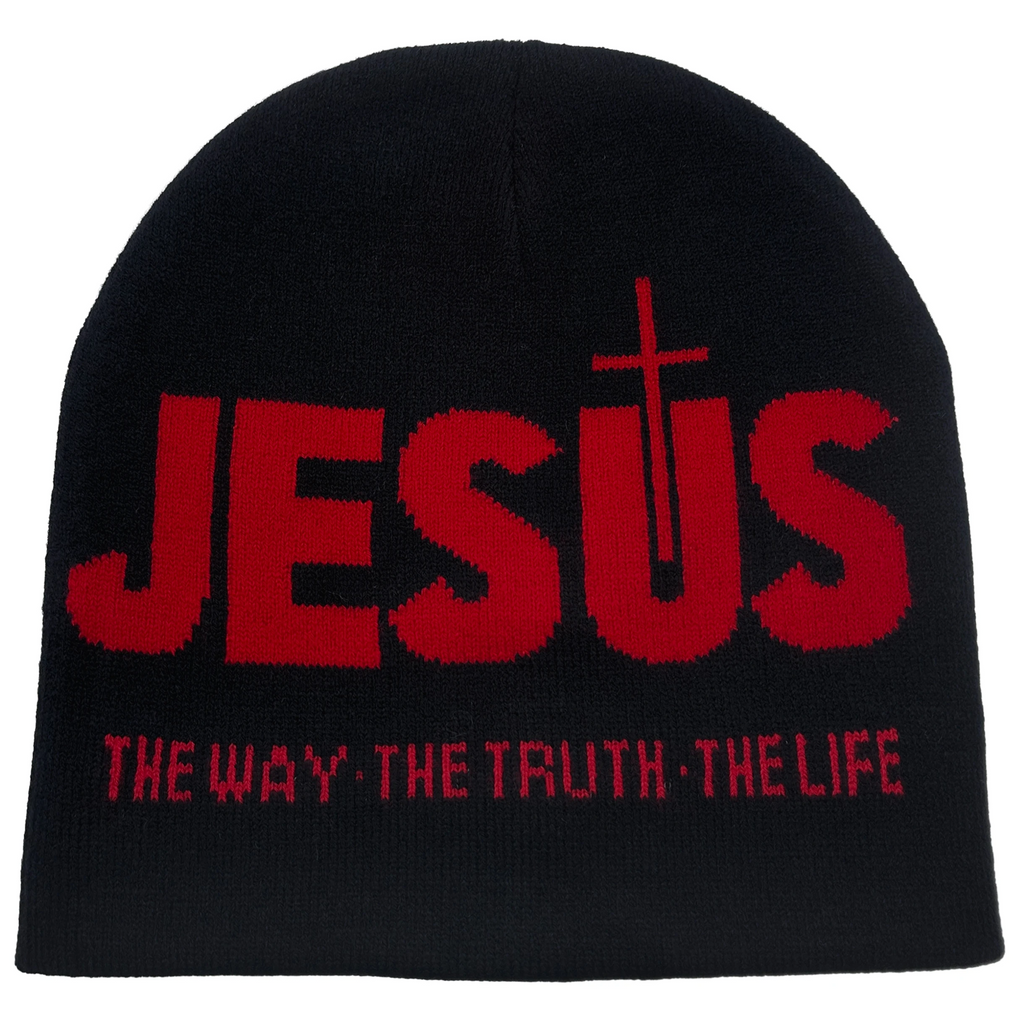 Gorro de lana con el nombre de JESÚS · The way · The truth · The life [5 colores  elegir]