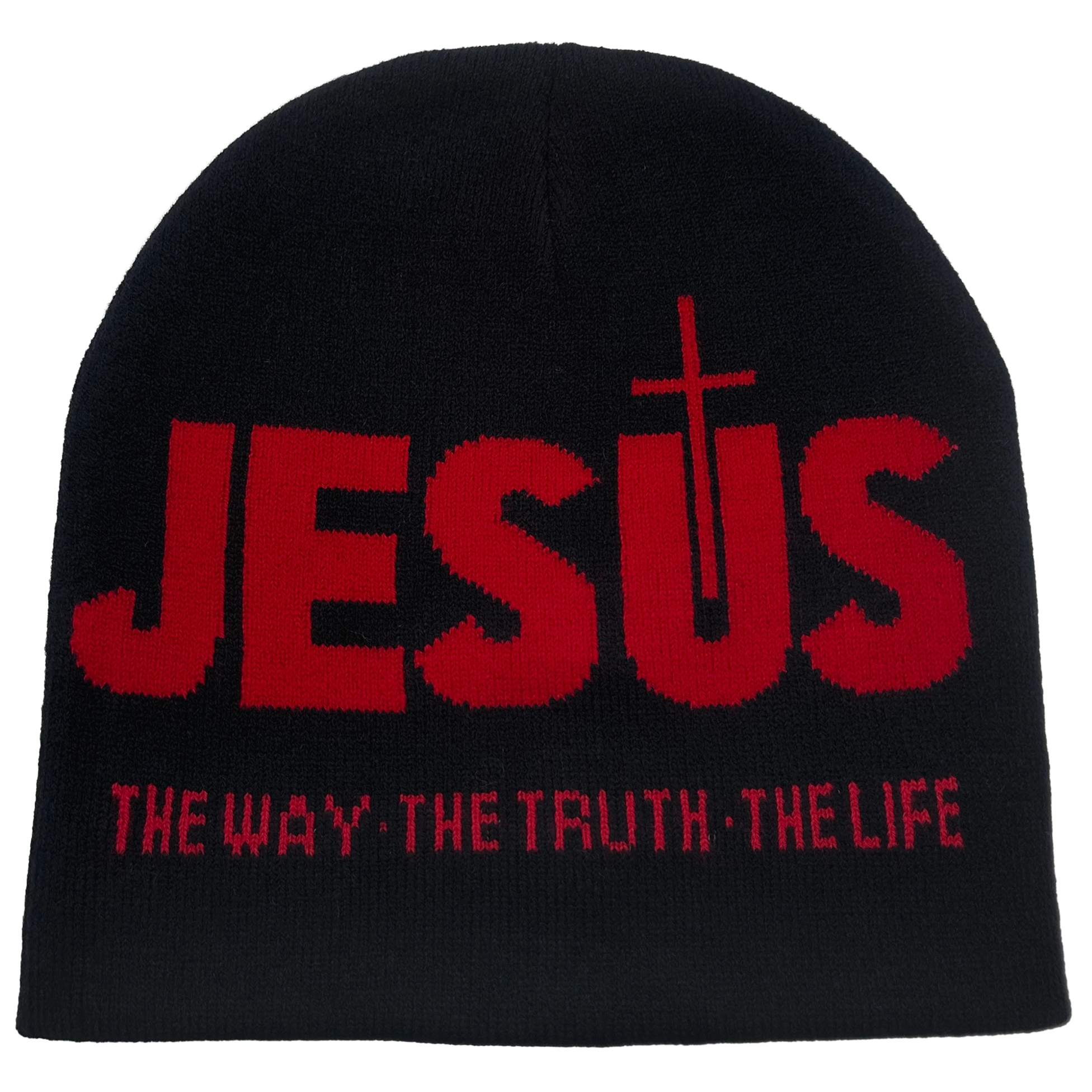 Gorro de lana con el nombre de JESÚS · The way · The truth · The life [5 colores  elegir]