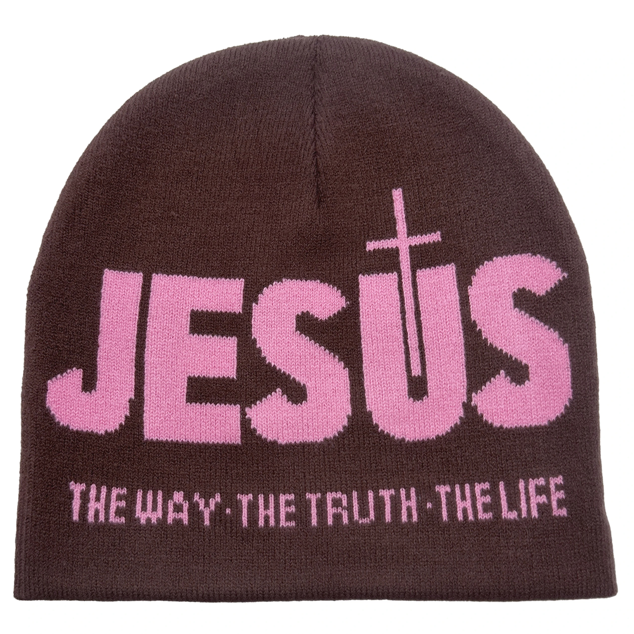 Gorro de lana con el nombre de JESÚS · The way · The truth · The life [5 colores  elegir]