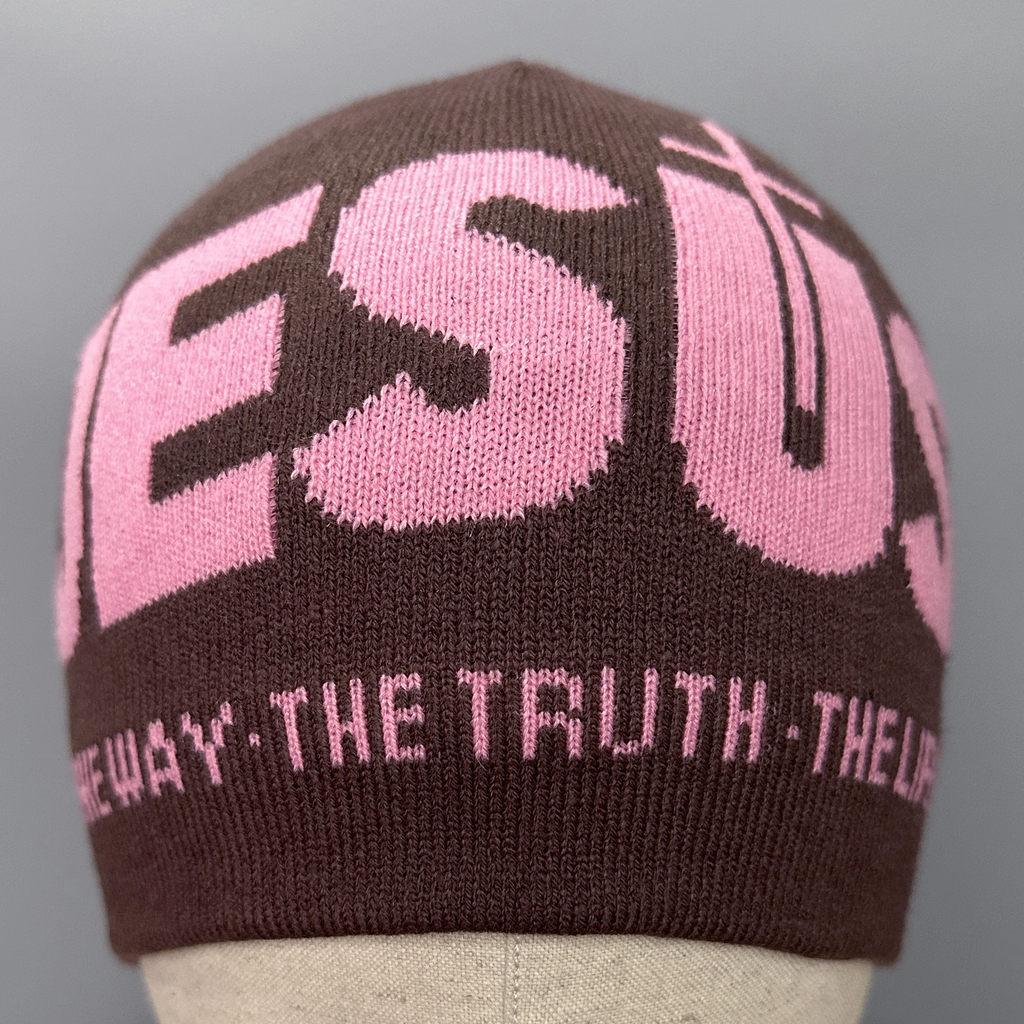 Gorro de lana con el nombre de JESÚS · The way · The truth · The life [5 colores  elegir]